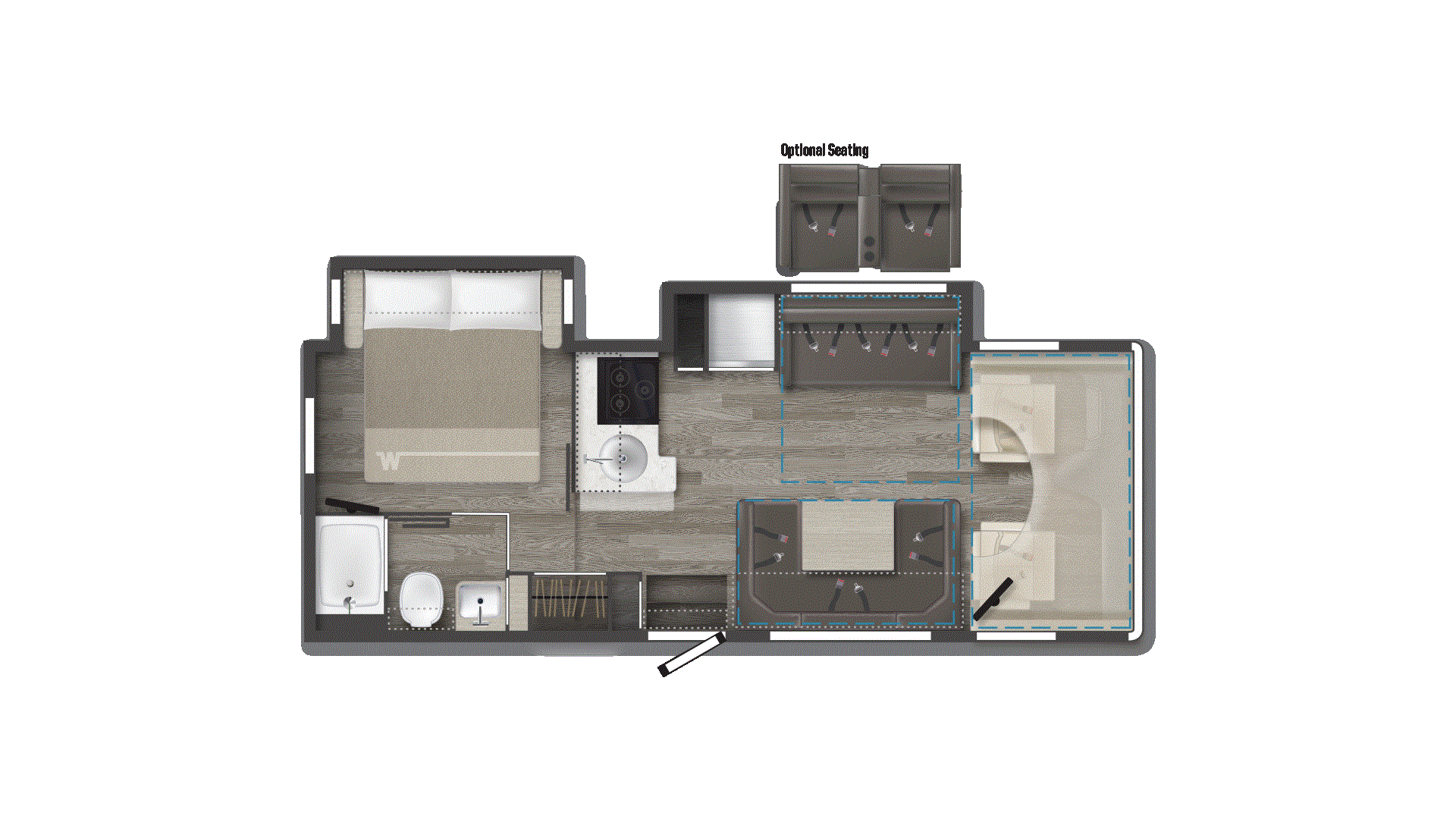 2025 Winnebago Minnie Winnie 26T Floorplan Image